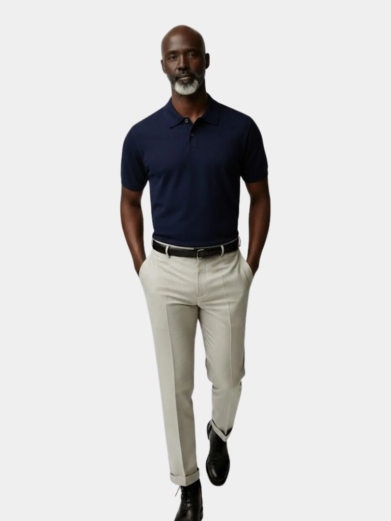 Navy Windsor Polo – Cross & Crown