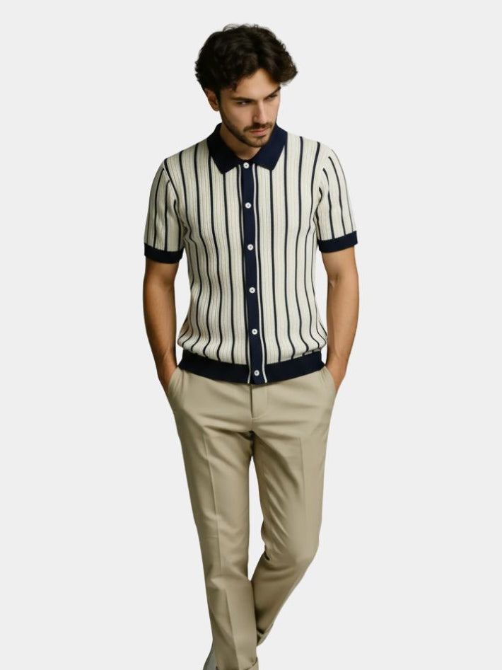 Atlantic Frame Knit Polo – Cross & Crown