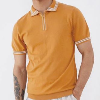 Stripped Polo T-Shirt