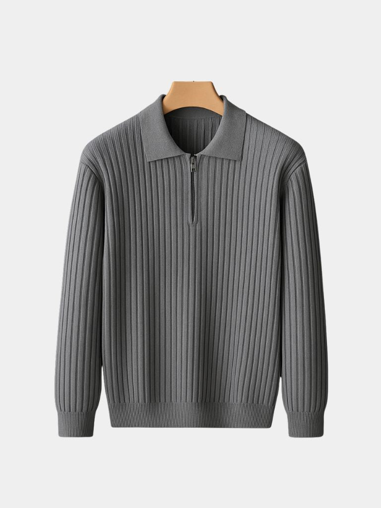 Alpine Riviera Knit Polo Pullover - Cross & Crown