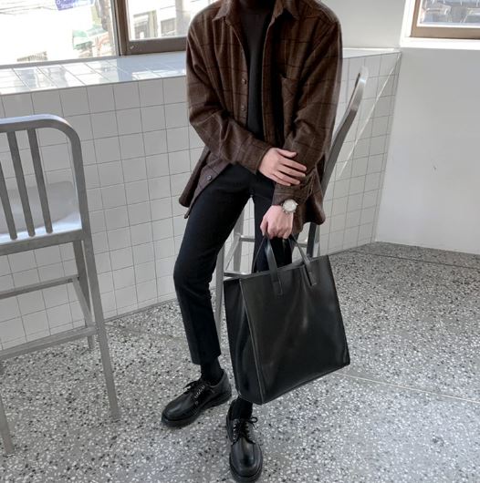 Thick Woolen Plaid Shirt