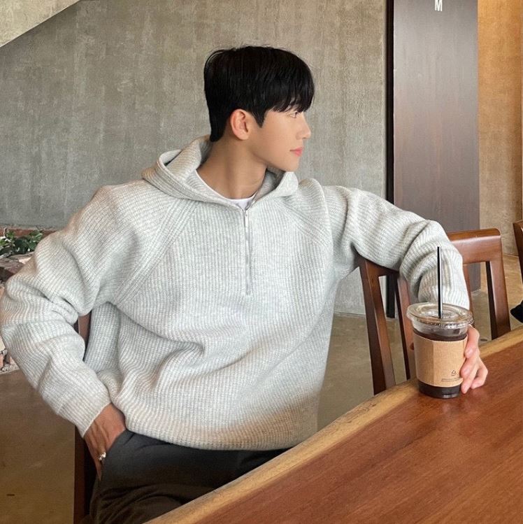 Semi Zip Warm Hoodie