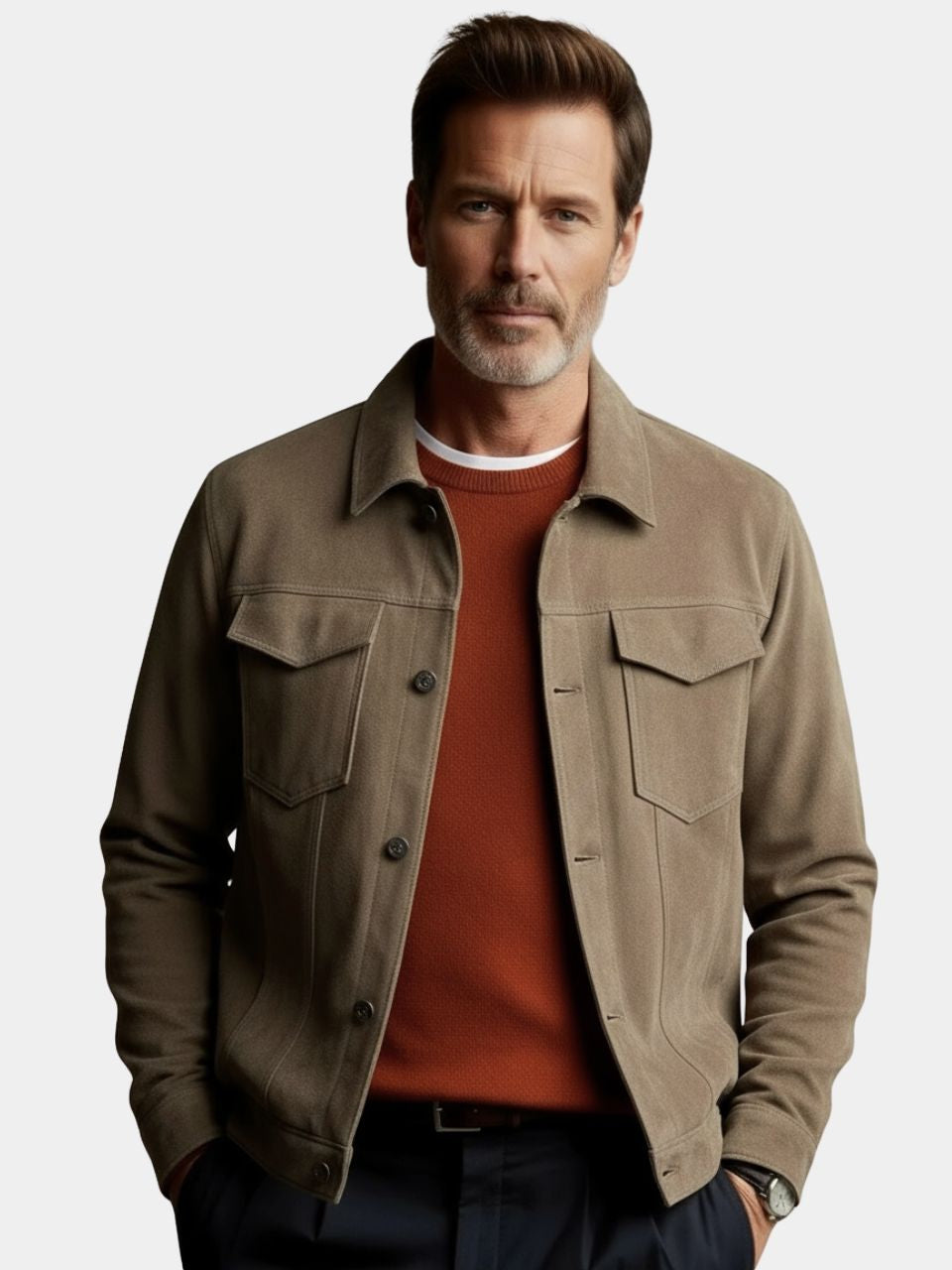 Laurent Leather Aviator Jacket - Cross & Crown