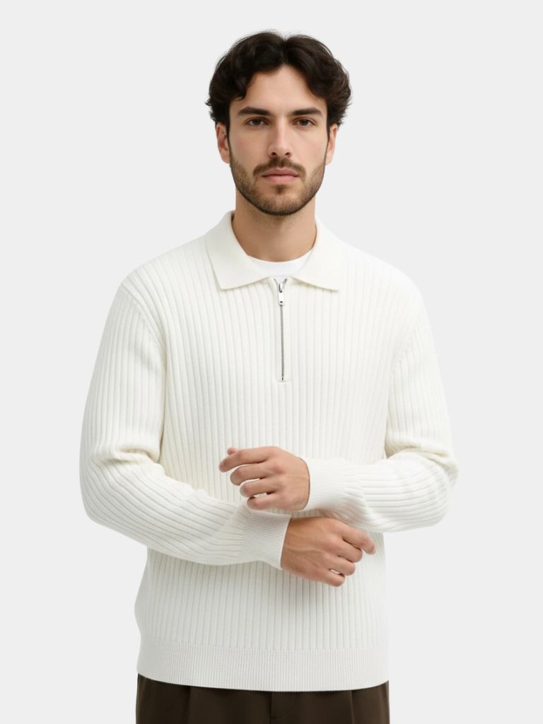 Alpine Riviera Knit Polo Pullover - Cross & Crown