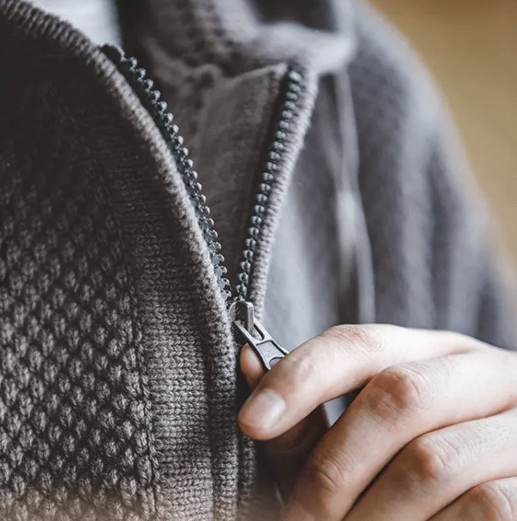 Half -Zip Knitted Hoodie