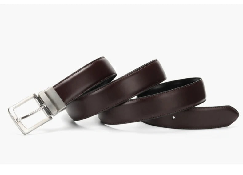 Leather Belt Reversible Buckle