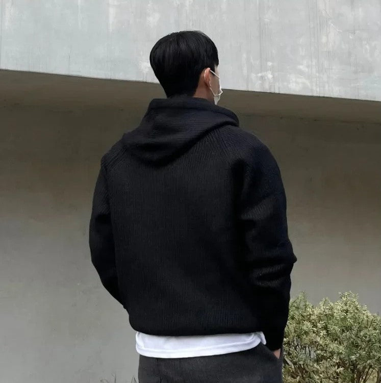 Semi Zip Warm Hoodie