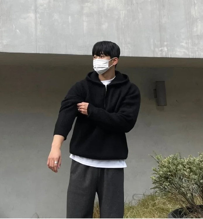 Semi Zip Warm Hoodie