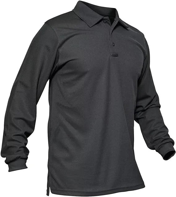BreezeTech Long-Sleeve Polo Shirt