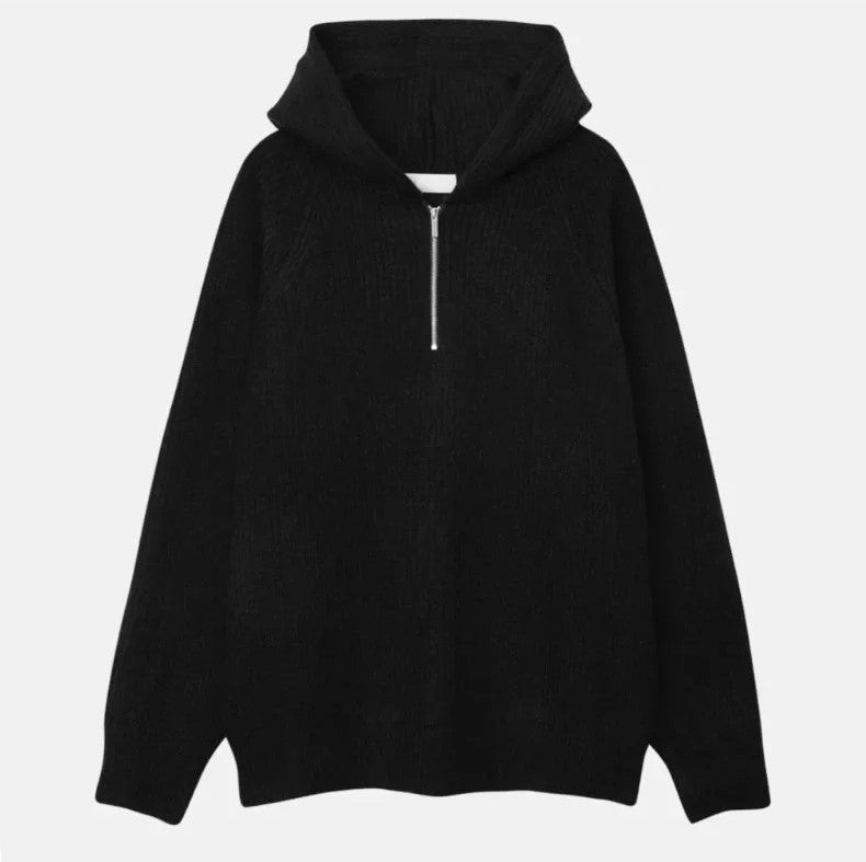 Semi Zip Warm Hoodie
