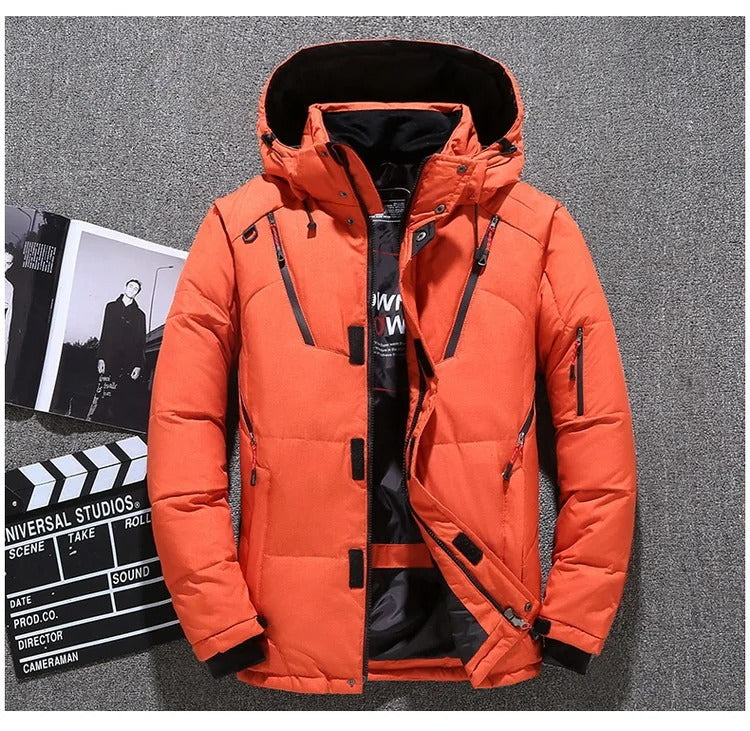 Winter Mens White Duck Down Jacket
