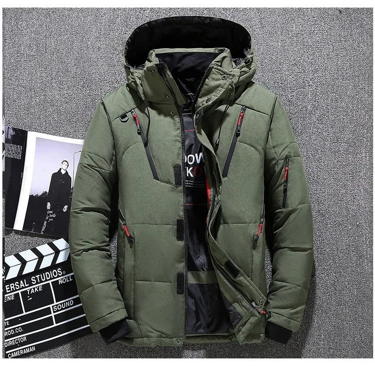 Winter Mens White Duck Down Jacket