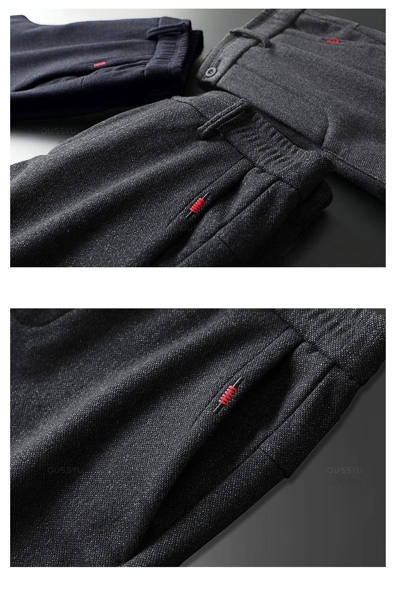 Brushed Fabric Casual Pants