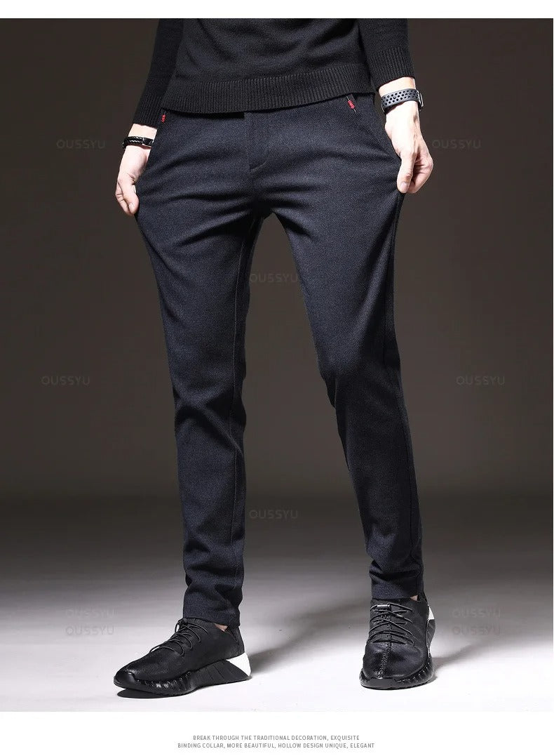 Brushed Fabric Casual Pants