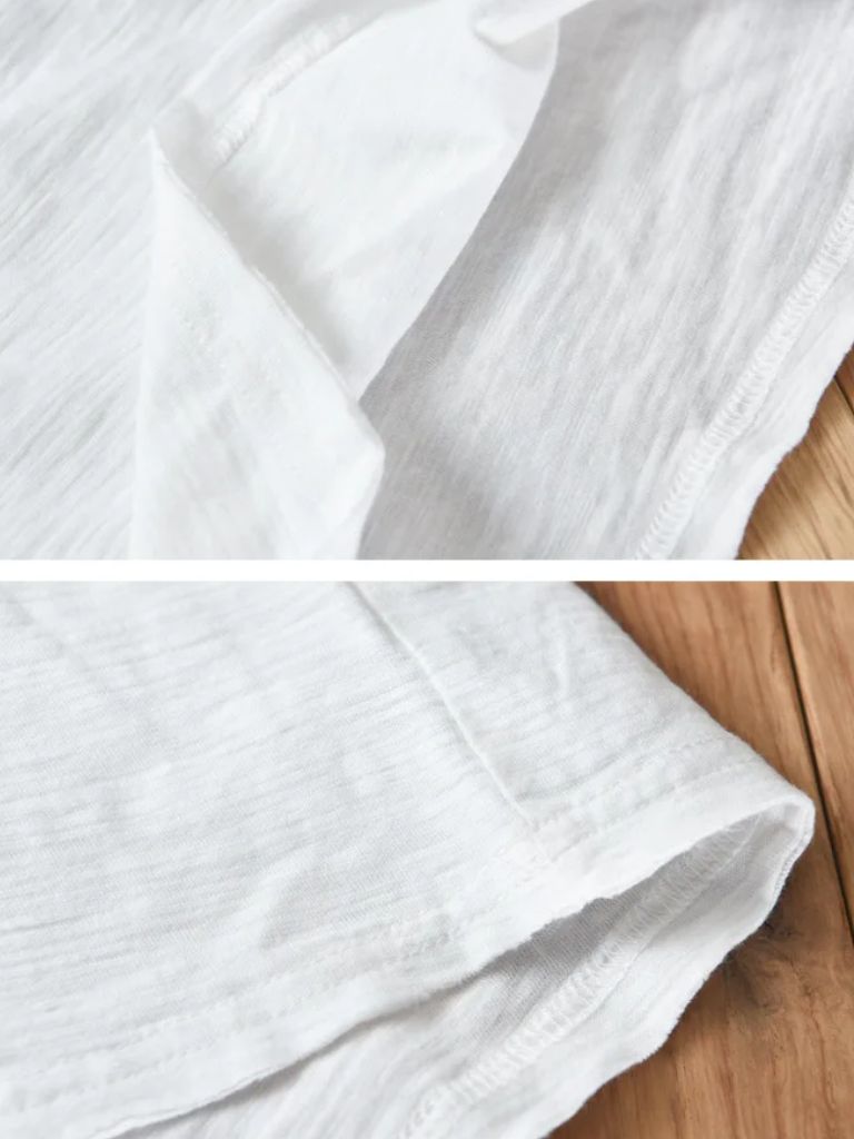 Albo Classic Linen V Neck T-Shirt – Cross & Crown