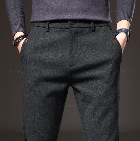 Brushed Fabric Casual Pants