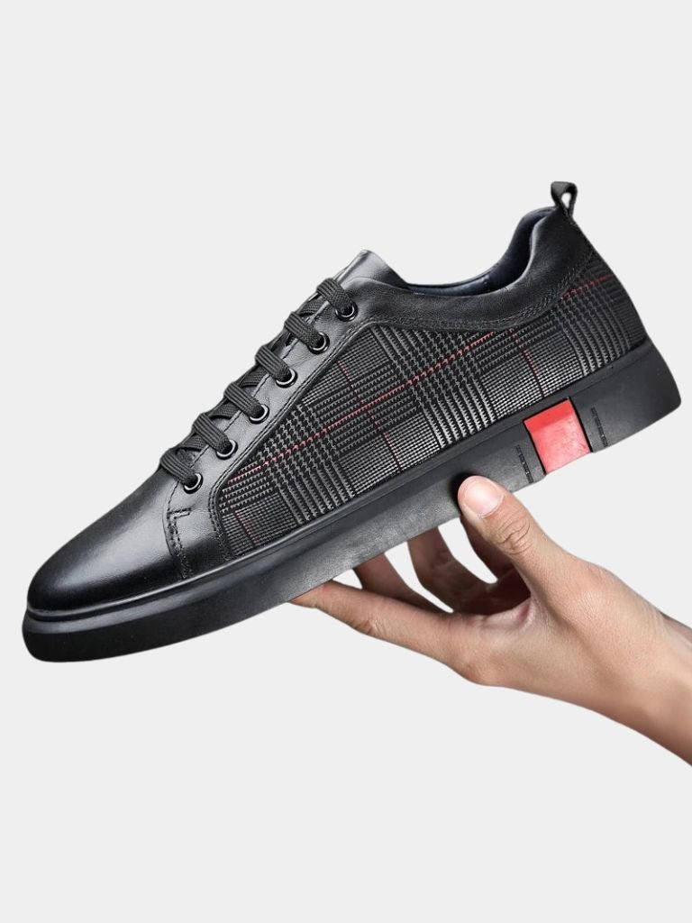 Blackgrid Leather Loafers – Cross & Crown