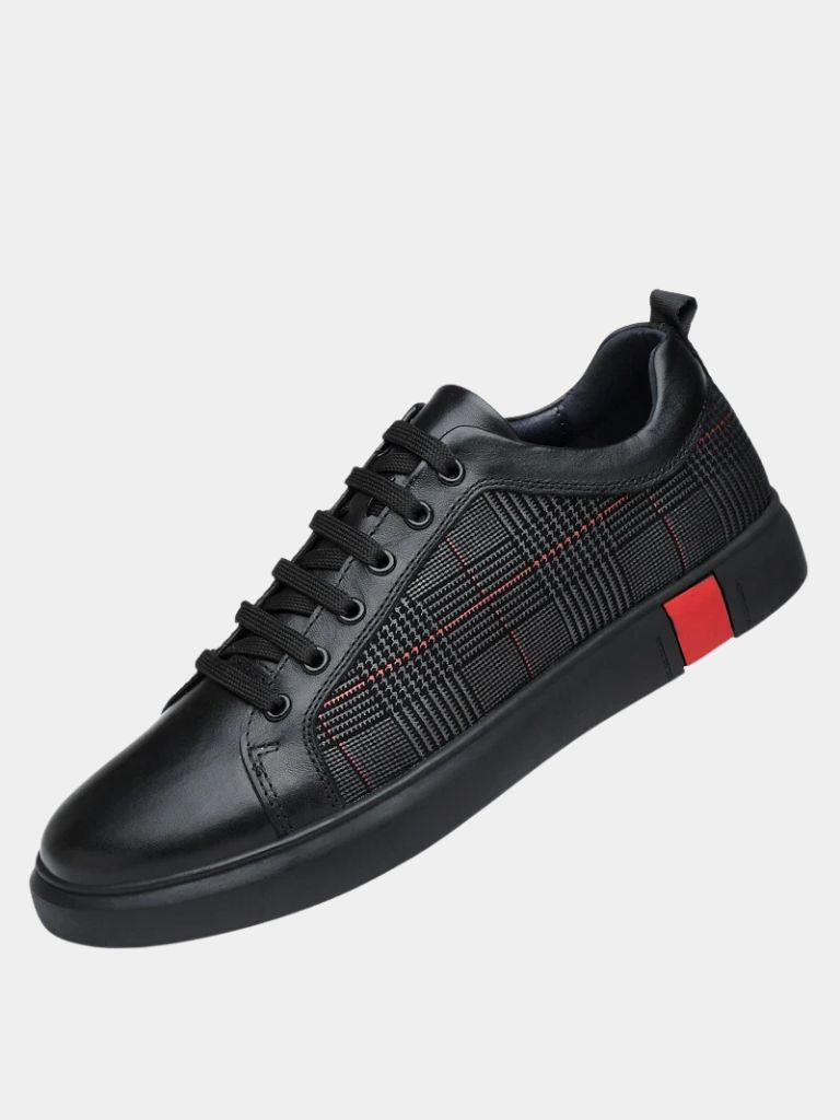 Blackgrid Leather Loafers – Cross & Crown