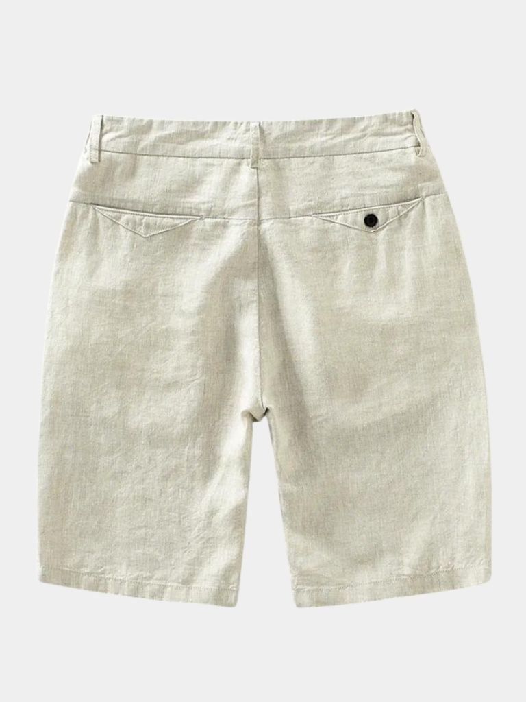 Bleu Horizon Linen Shorts - Cross & Crown
