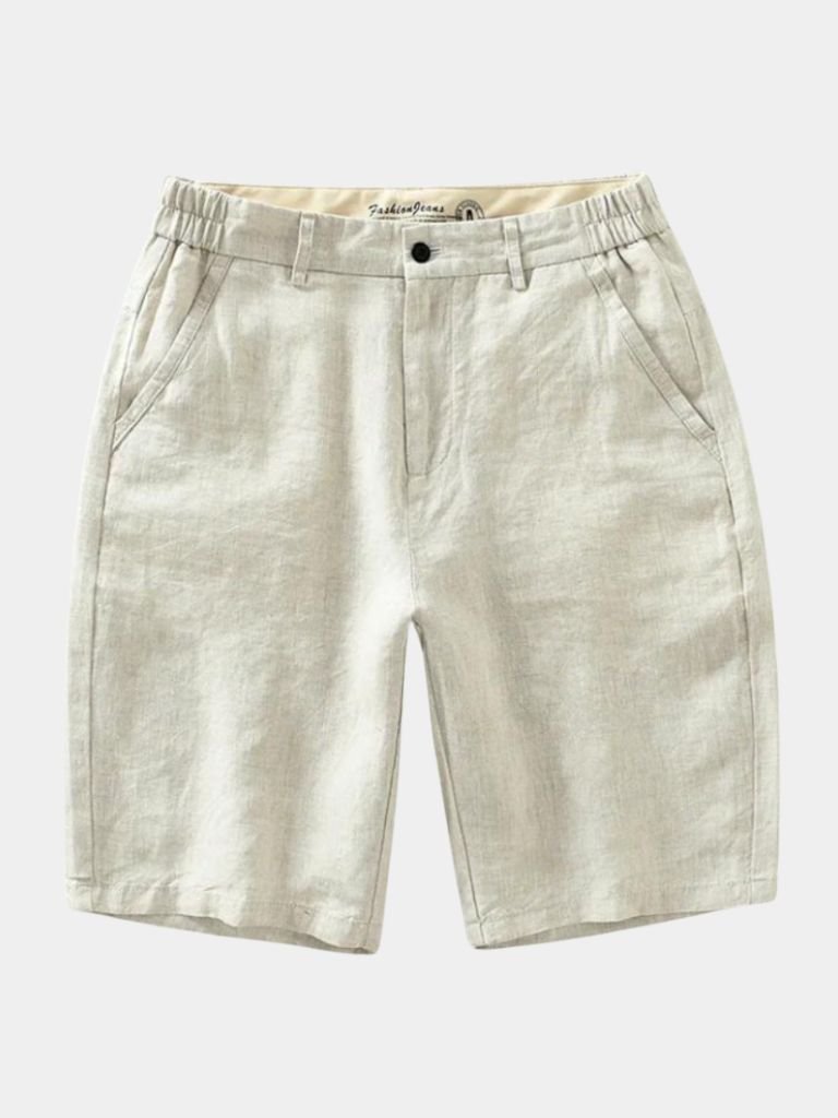 Bleu Horizon Linen Shorts - Cross & Crown - Cross & Crown
