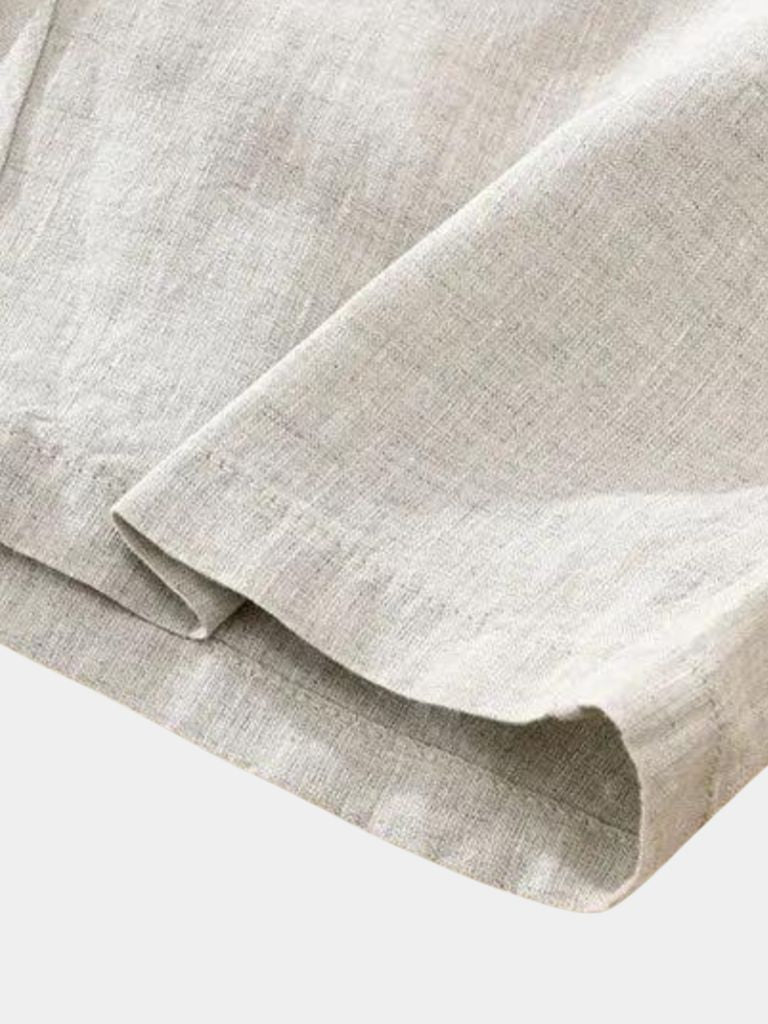 Bleu Horizon Linen Shorts - Cross & Crown