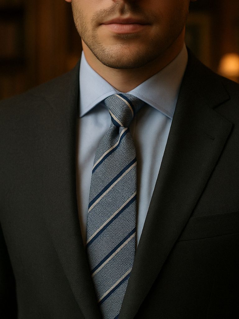 Blue Regent Tie – Cross & Crown