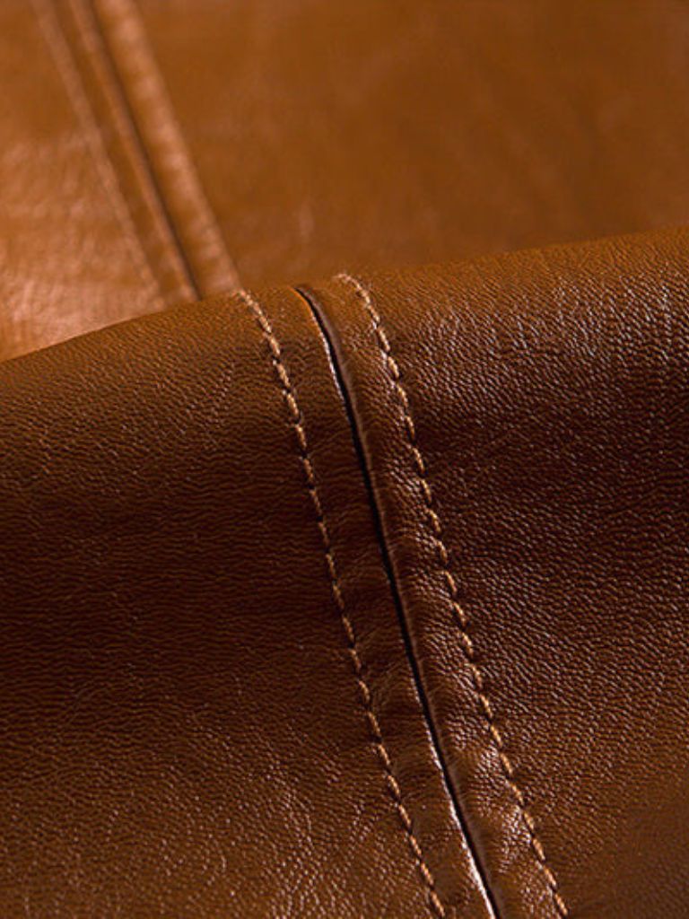 Bold Caramel Leather Jacket - Cross & Crown