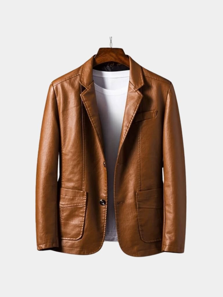 Bold Caramel Leather Jacket - Cross & Crown - Cross & Crown