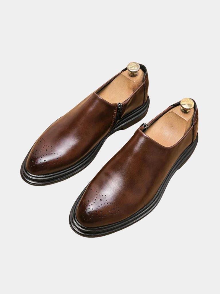 Brun Prestige Leather Loafers - Cross & Crown - Cross & Crown
