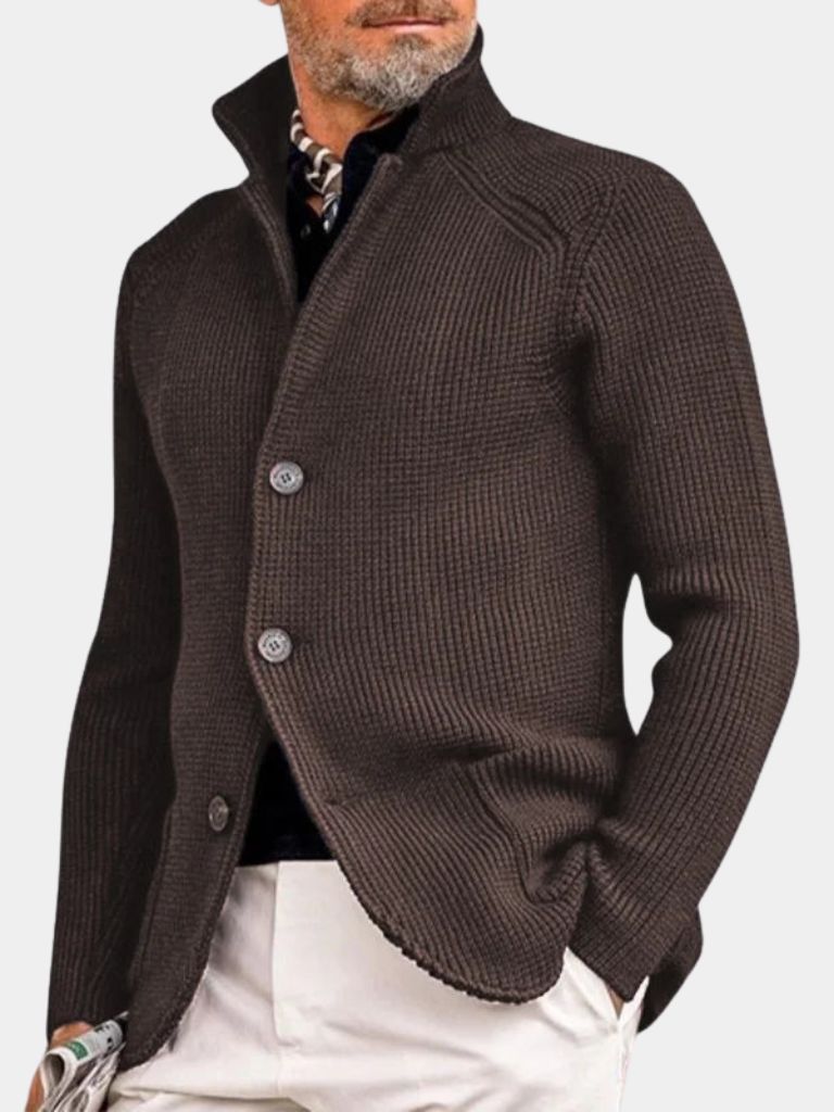 Classic Heritage Botton Knit Jacket - Cross & Crown