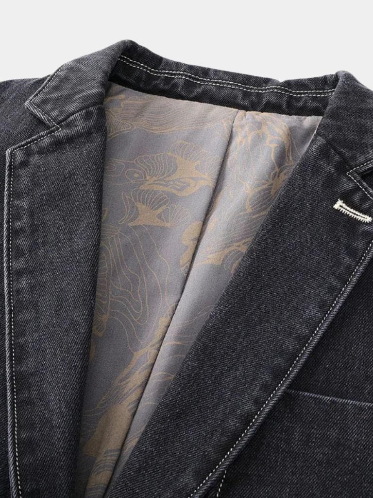 Denim Covenant Blazer Jacket– Cross & Crown