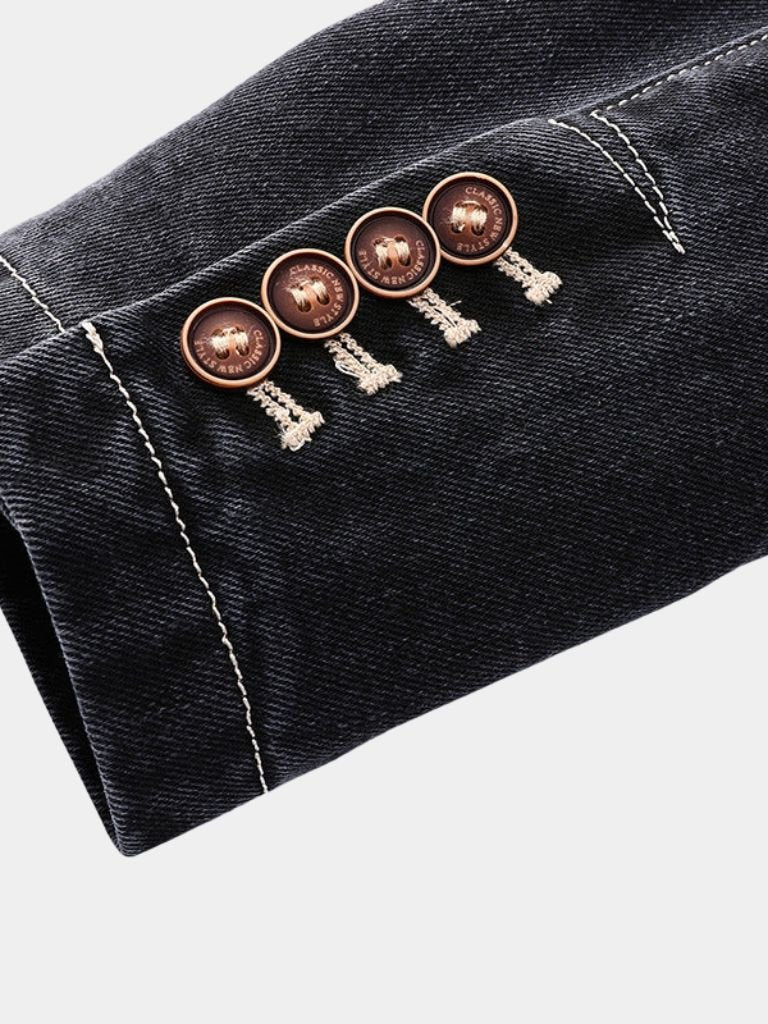 Denim Covenant Blazer Jacket– Cross & Crown