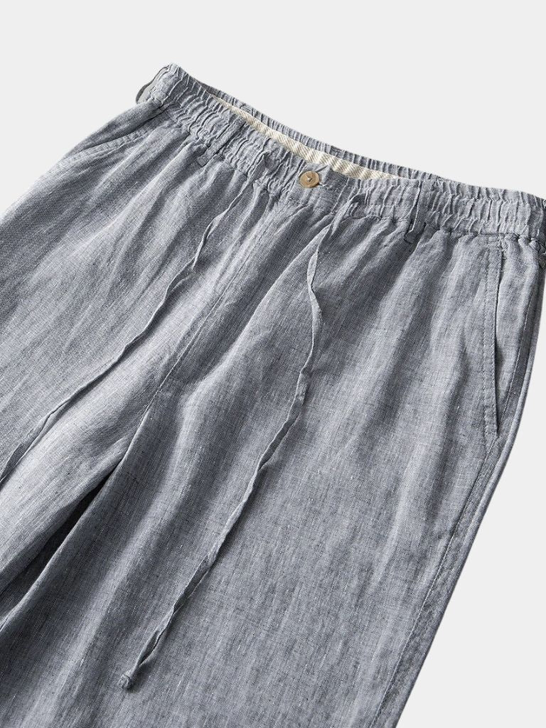 Gris Mariner Linen Shorts - Cross & Crown