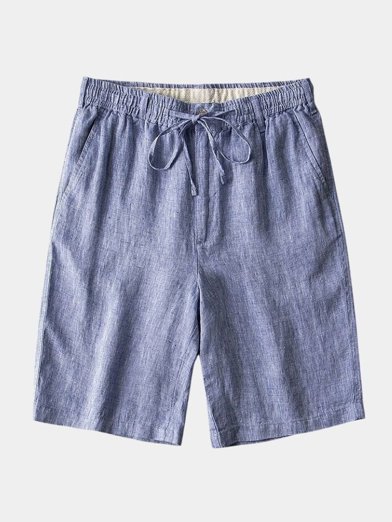 Gris Mariner Linen Shorts - Cross & Crown - Cross & Crown