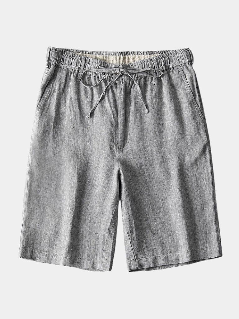 Gris Mariner Linen Shorts - Cross & Crown - Cross & Crown