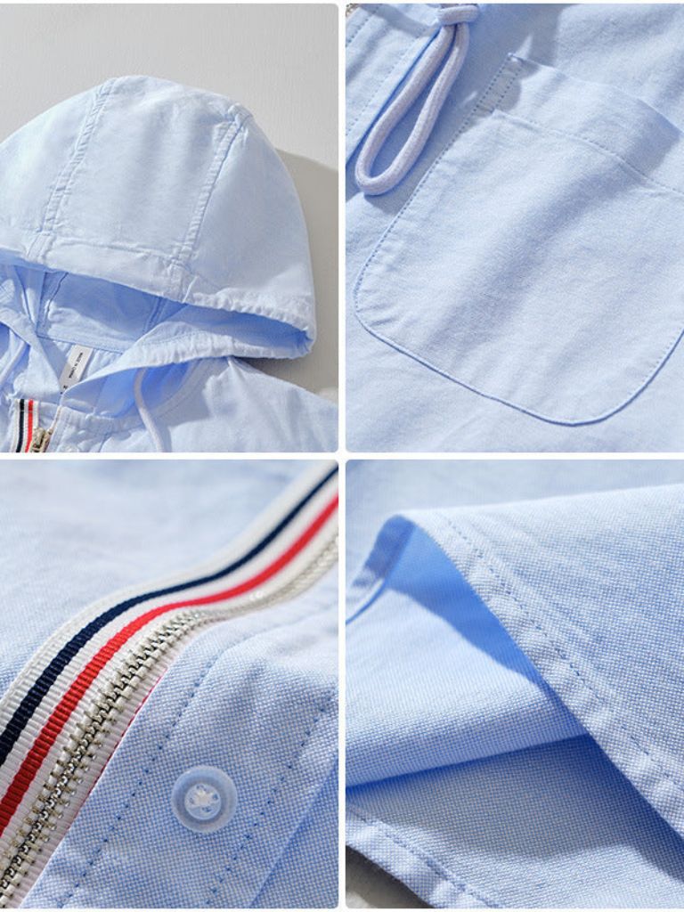 Light Covenant Linen Hooded Shirt  – Cross & Crown