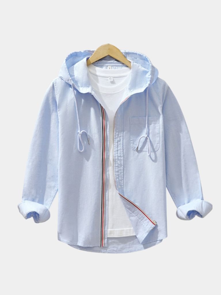 Light Covenant Linen Hooded Shirt – Cross & Crown - Cross & Crown