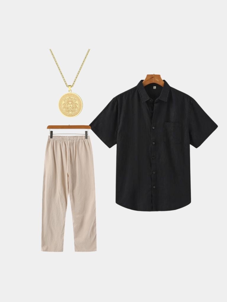 Medaglia Nera Set - Cross & Crown