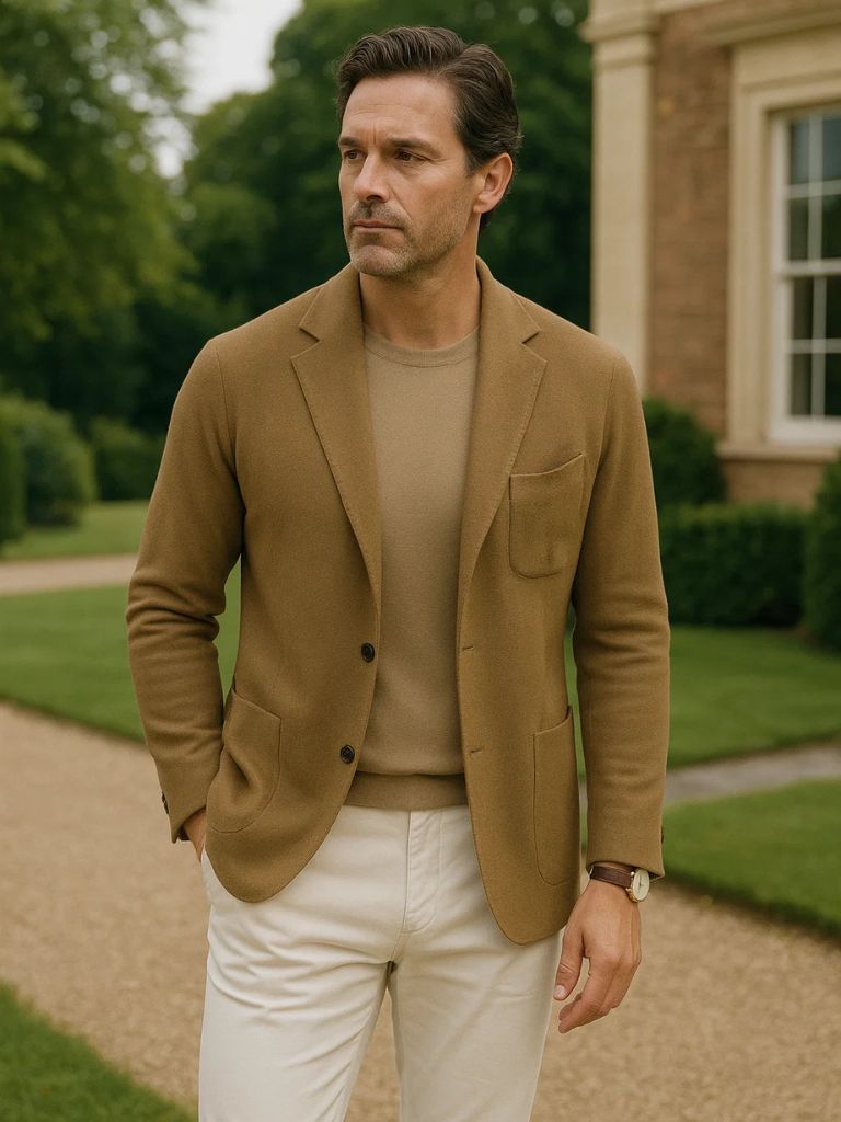 Mediterran Tailleur Cashmere Blazer – Cross & Crown