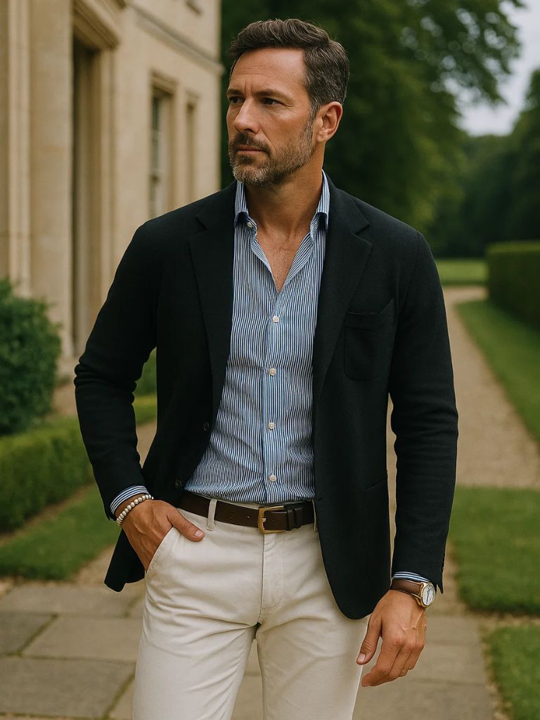 Mediterran Tailleur Cashmere Blazer – Cross & Crown