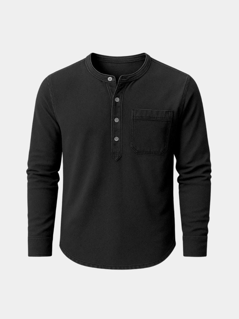 Nash Henley Long Sleeve Shirt – Cross & Crown - Cross & Crown