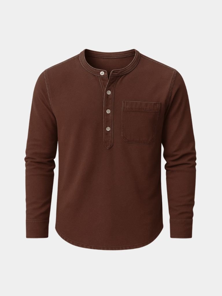 Nash Henley Long Sleeve Shirt – Cross & Crown - Cross & Crown