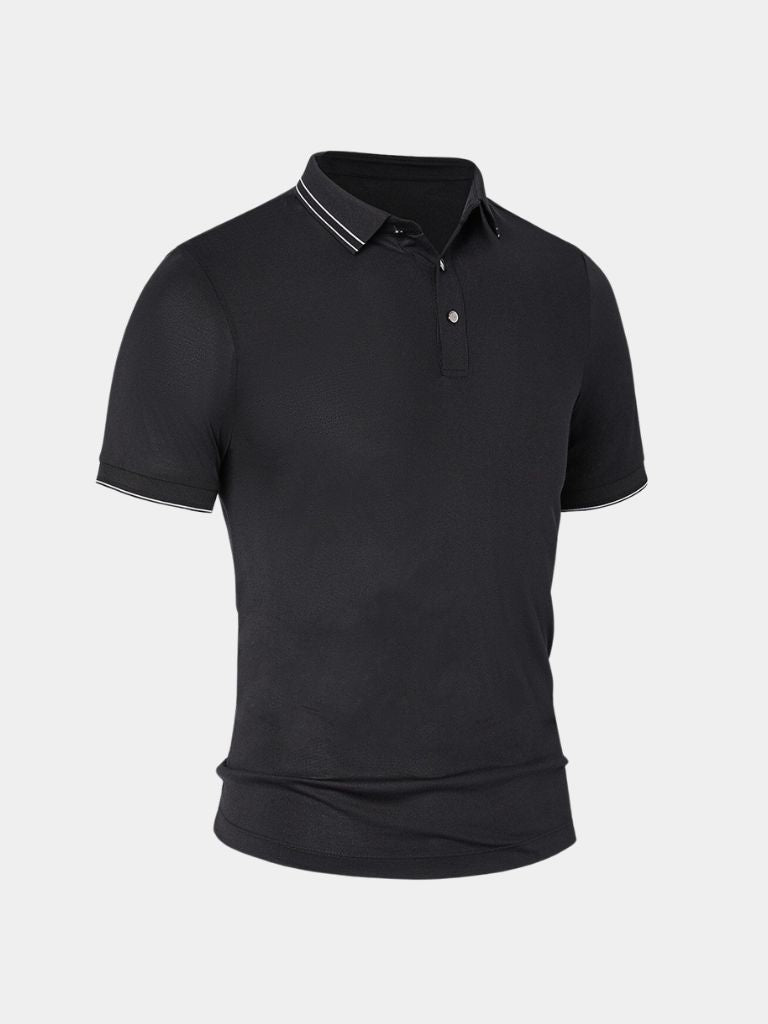 Obsidian Trim Polo – Cross & Crown