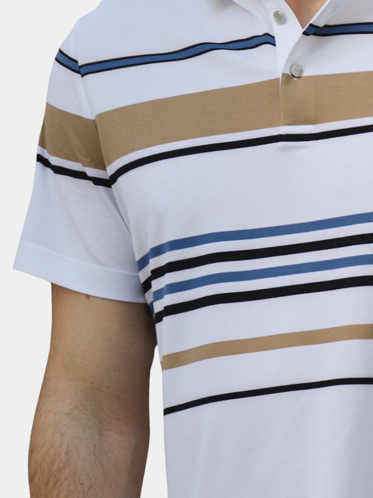 Sunset Stripe Polo – Cross & Crown