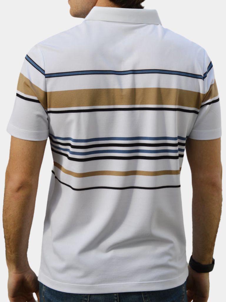 Sunset Stripe Polo – Cross & Crown