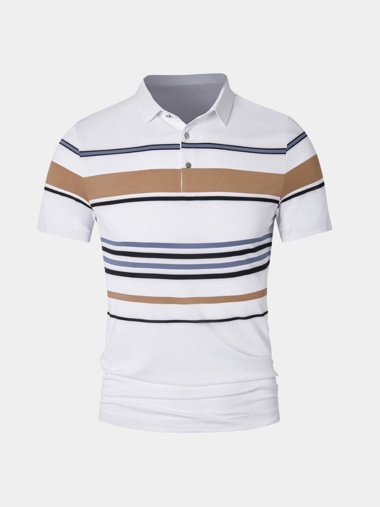 Sunset Stripe Polo – Cross & Crown
