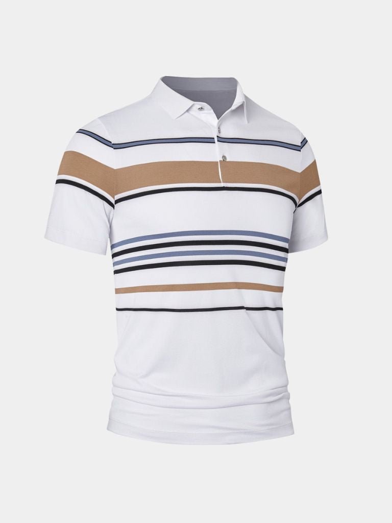 Sunset Stripe Polo – Cross & Crown