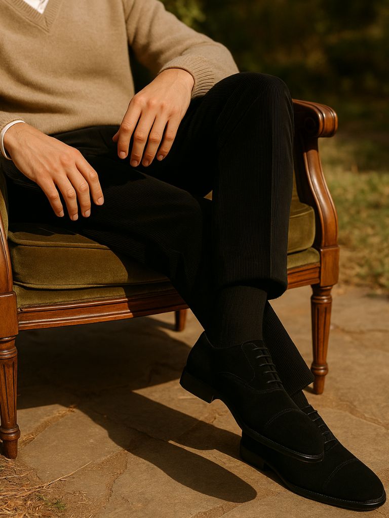 Velvet Monarch Derby Shoes - Cross & Crown