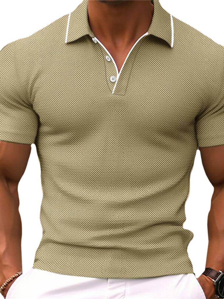 Classic Beige Polo Shirt – Cross & Crown